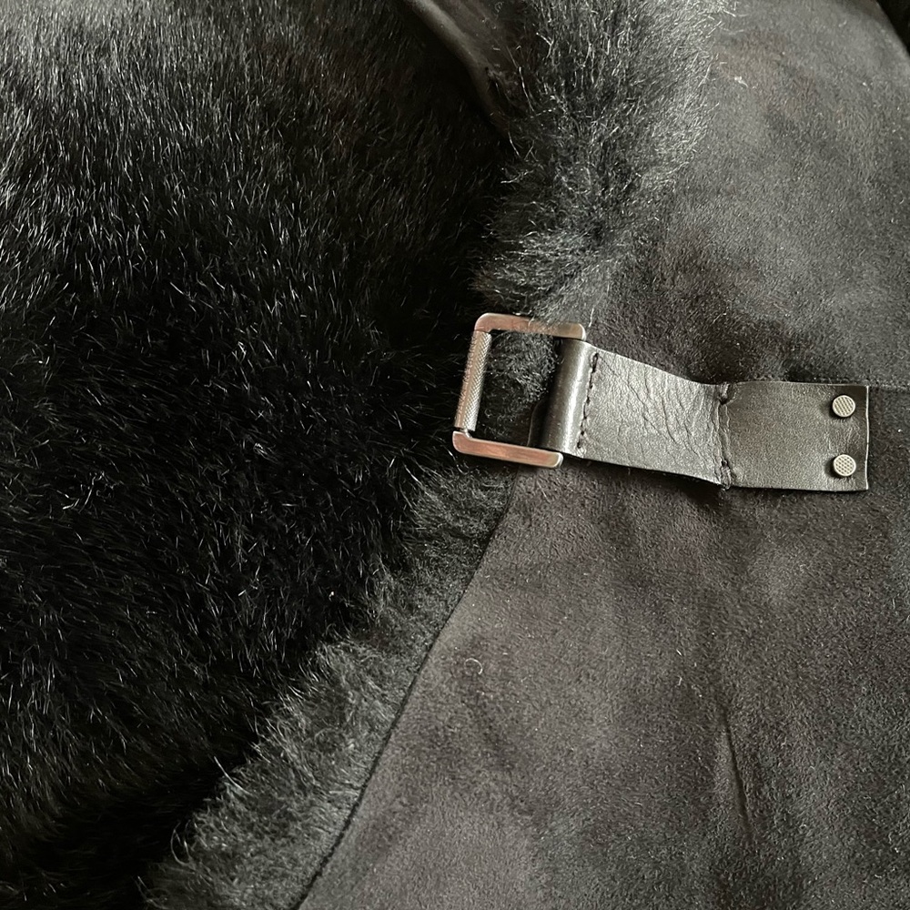 Andrew Mark x Richard Chai designer collaboration Spanish Toscana shearling coat - Picture 13 of 14